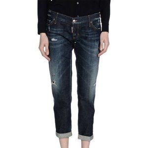 Dsquared2 WM Destroyed Denim Cuffed Jeans 38 XS